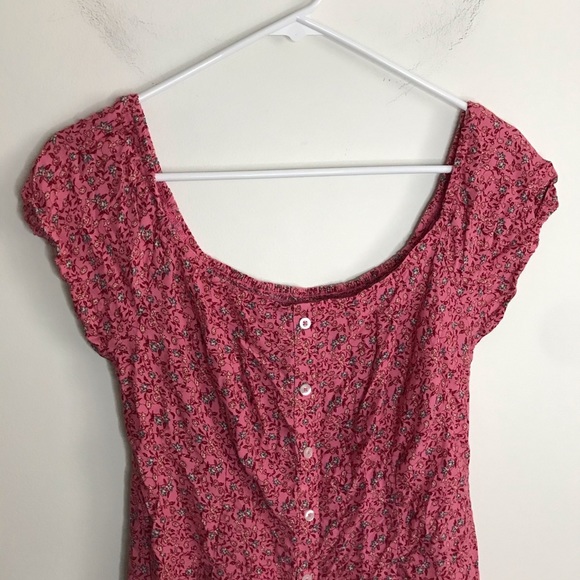 5/$25 Floral Button Front Dress - Picture 4 of 8